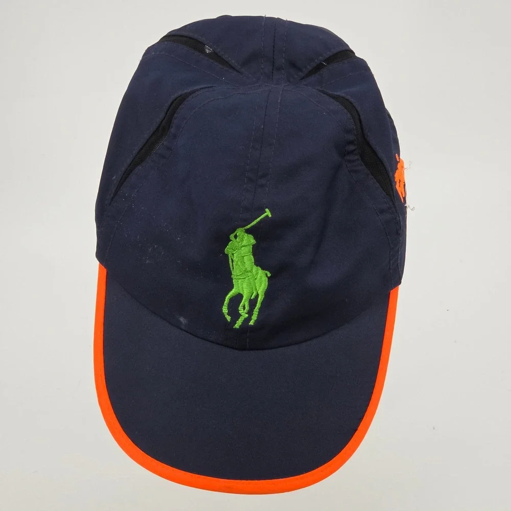 Polo Sport Ralph Lauren Kids US Open 2016 Tennis Hat Navy Blue Orange 2T-4T